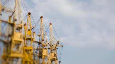 Vinç binanın tilt-shift fotoğraf