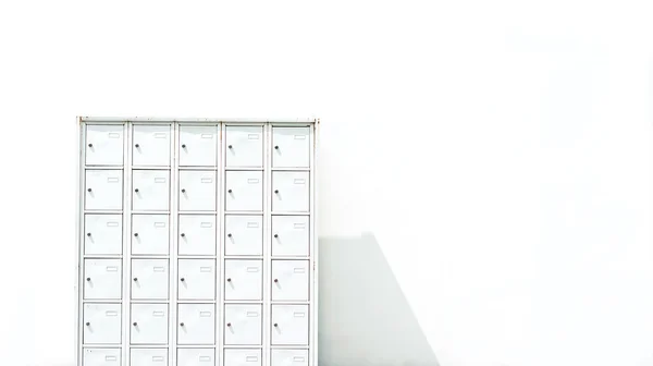 White metal luggage boxes — Stock Photo, Image