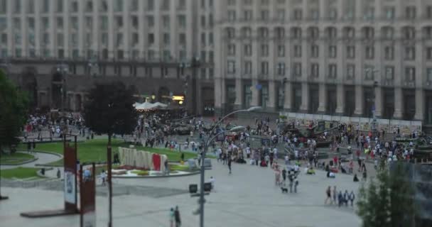 Kyiv Ukraine August 2022 Central Square Kyiv Maidan Nezalezhnosti Exhibition — Stok video