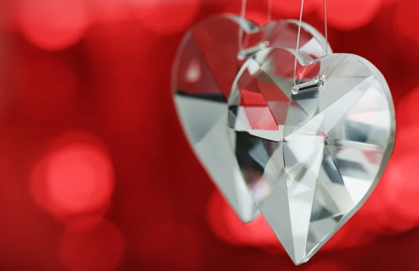 Dos corazones de cristal — Stockfoto