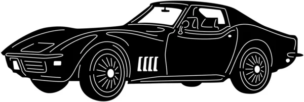 Coche - Silueta detallada — Vector de stock