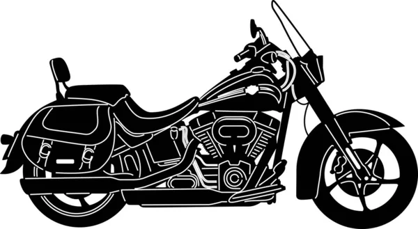 Motocykl - sylwetka szczegółowe — Wektor stockowy