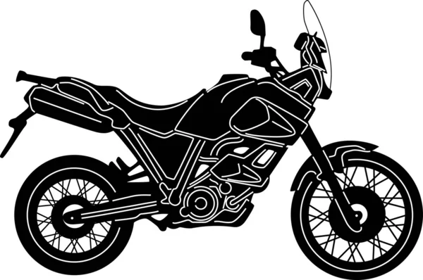 Motorcycle - Detailed silhouette — Stock Vector