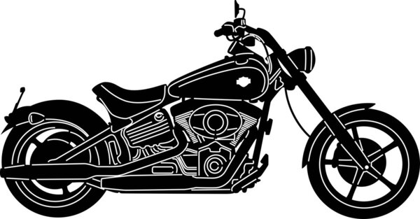 Motorcycle - Detailed silhouette