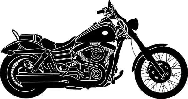 Motocicleta - Silueta detallada — Vector de stock