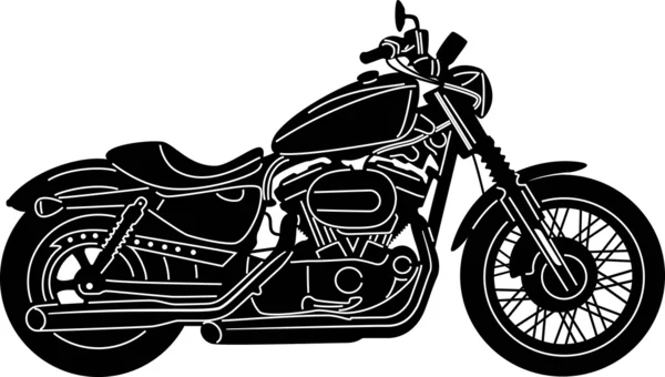 Motorcycle - Detailed silhouette — Stock Vector