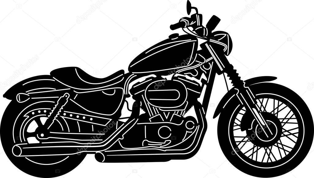 Motorcycle - Detailed silhouette