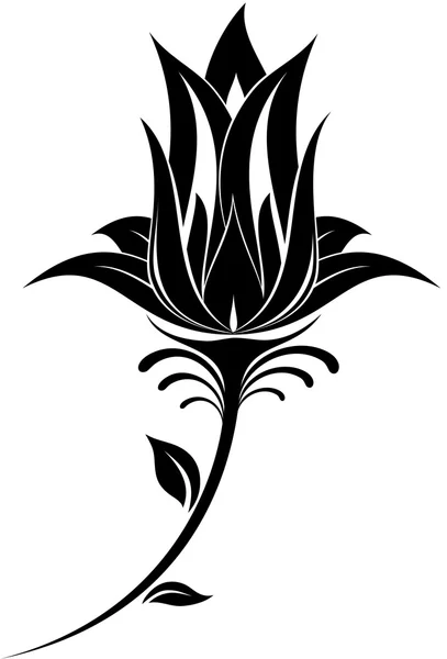 Blütensilhouette — Stockvektor