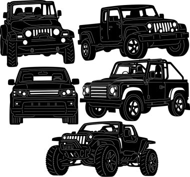 4 x 4 kamyon siluet