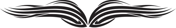 Flügelsilhouette mit Ornamenten — Stockvektor