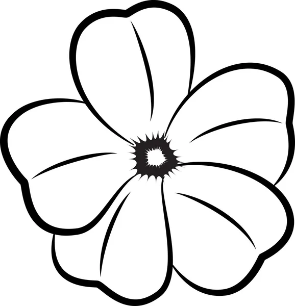 花のシルエット — ストックベクタ