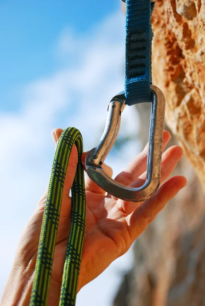 Una cuerda de escaladores y trechos rápidos —  Fotos de Stock