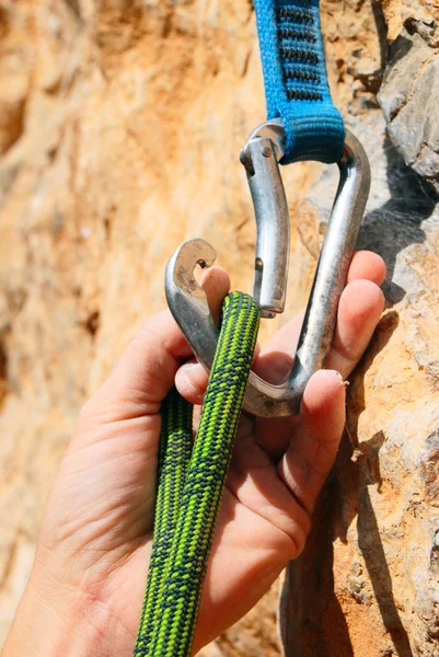 Una cuerda de escaladores y trechos rápidos —  Fotos de Stock