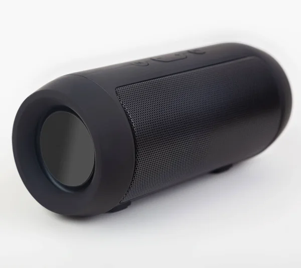 Preto moderno música boombox alto-falante Bluetooth portátil — Fotografia de Stock
