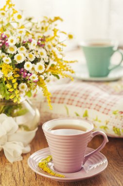 Tea for two and summer flowers