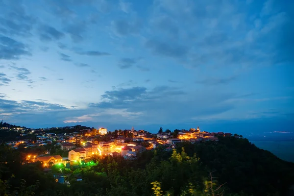 Vista nocturna de Signagi, Georgia — Foto de Stock