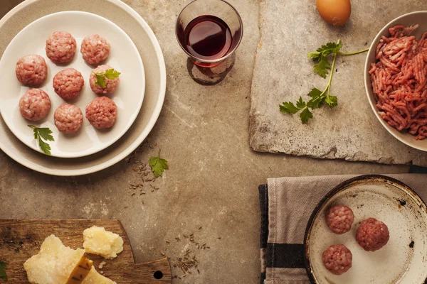 Polpette di cottura — Foto Stock