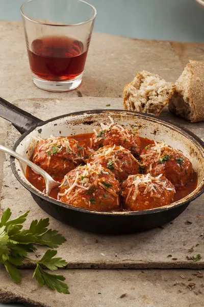 Polpette in padella — Foto Stock