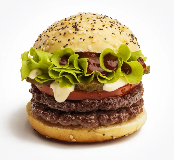多汁的汉堡 免版税图库图片