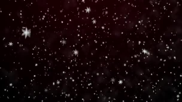 Weihnachten Hintergrund mit Schneeflocken - fallender Schnee — Stockvideo