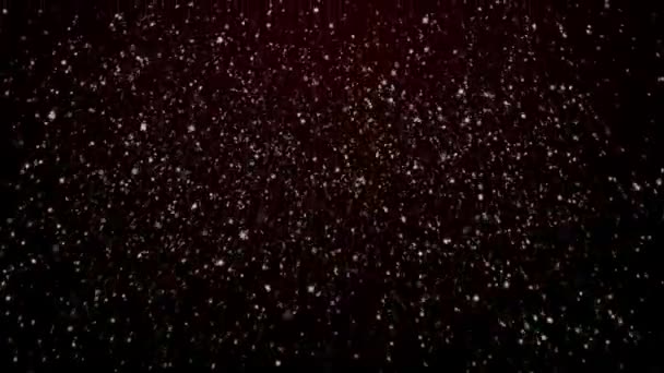 Vánoční pozadí s sněhové vločky - padající sníh — Stock video