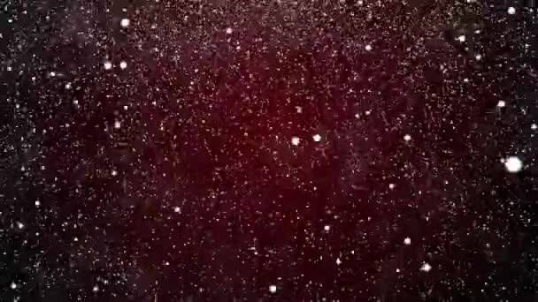 Kerstmis achtergrond met sneeuwvlokken - vallende sneeuw — Stockvideo