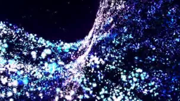 Чарівна просторова люмінесценція частинок — стокове відео