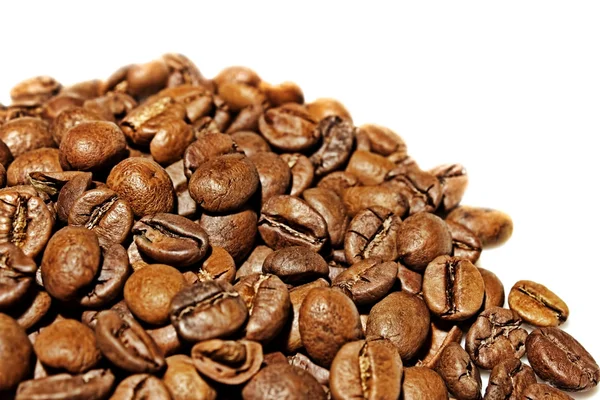 Coffee grains on a white background — Stock Photo, Image