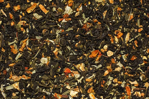 Green dried fruit tea — Stock Photo, Image