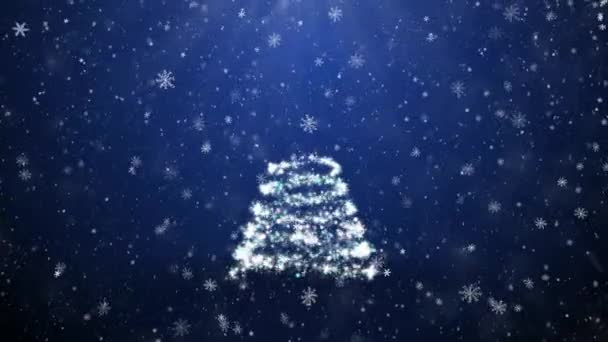 Nowy rok drzewo z gwiazdą — Wideo stockowe