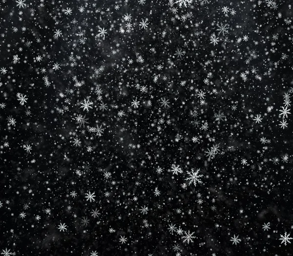 Caída de copos de nieve, fondo de nieve —  Fotos de Stock