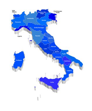 Vector map of Italy clipart