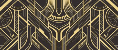 Vektör modern geometrik fayans deseni. Soyut sanat deco kusursuz lüks arka plan.