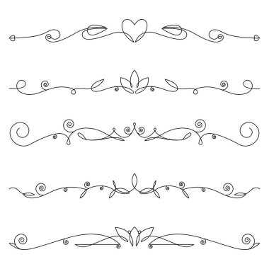 Bölücüler kabile dövmesi tasarım elementleri, süsler, vektör illüstrasyonu