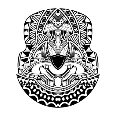 Maori dairesi dövme şekli, kabile dövmesi deseni polinezya mandala vektörü