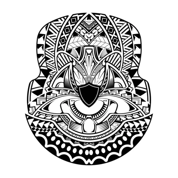Forma Del Tatuaje Del Círculo Maorí Patrón Diseño Tatuaje Tribal — Archivo Imágenes Vectoriales