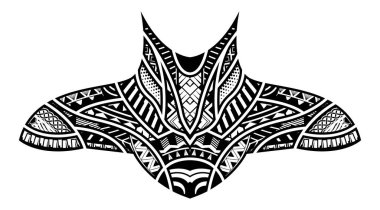 polynesian tattoo wrist sleeve tribal pattern forearm.  ethnic template ornaments vector. clipart