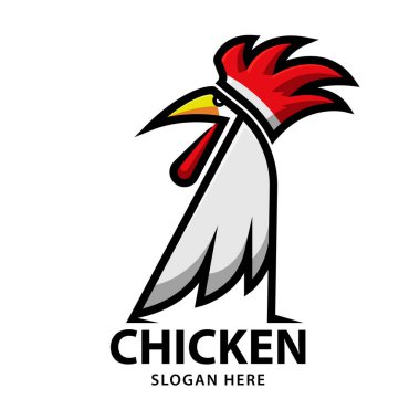 Horoz tavuk çiftliği logo tasarım şablonu. İş, yemek, restoran logosu.