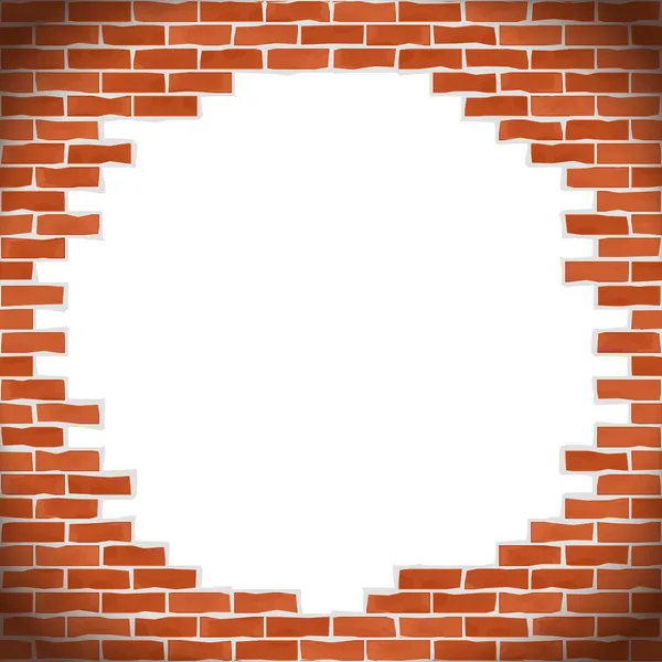 Broken Brick Wall — Stock Vector