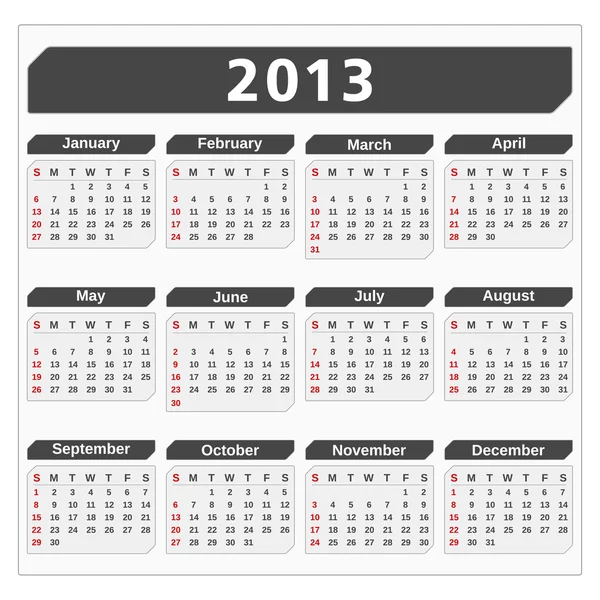 Calendrier 2013 — Image vectorielle