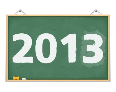 pizarra con número 2013