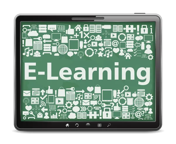 Koncepcja e learningu — Wektor stockowy
