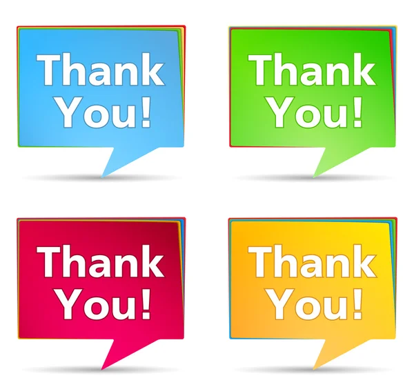 Speech Bubbles with 'Thank You!' words — Stock Vector