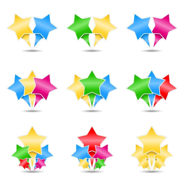 Estrellas iconos — Vector de stock