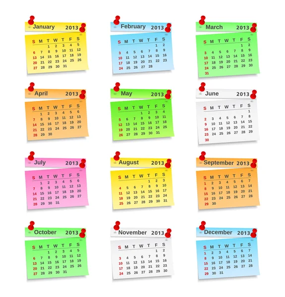 2013 Calendar — Stock Vector