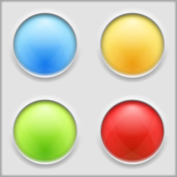 丸いボタン — ストックベクタ