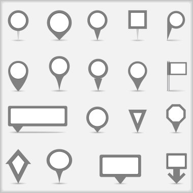 Map Markers Collection clipart