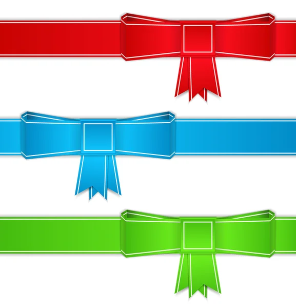 Ribbons with bows — Stock Vector