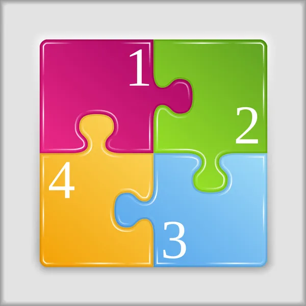 Puzzle-Quadrat — Stockvektor