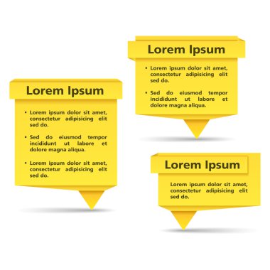 Sarı origami kağıt afiş